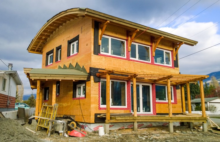 Kaslo Passive House south-west view